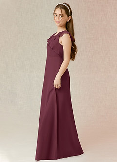 Azazie Alyssa A-Line Chiffon Floor-Length Junior Bridesmaid Dress image3