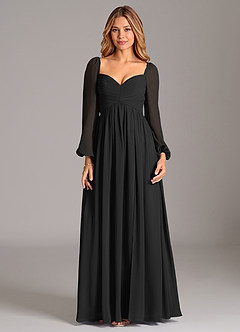 Bella Negro Vestido largo image7