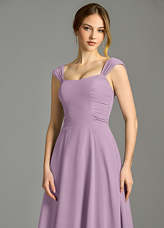 Azazie Oasis Bridesmaid Dresses Wisteria A-Line with Pockets Chiffon Dress image3