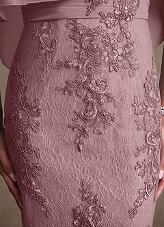 Azazie Amrita Abiti per la Madre della Sposa Abito Sirena in Chiffon Pizzo Rosa Polverosa image7