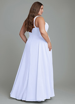 Azazie Shaude Bridesmaid Dresses Lavender A-Line Pleated Chiffon Dress image7