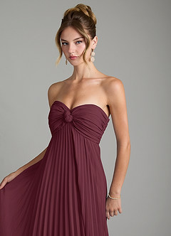 Azazie Tempest Bridesmaid Dresses Cabernet Empire Corset Chiffon Convertible Dress image10