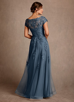 Azazie Jalinda Mother of the Bride Dresses Neptune A-Line Lace Chiffon Dress image2