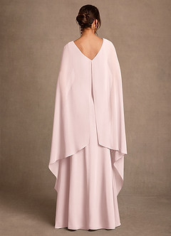 Azazie Liddie Mother of the Bride Dresses Blushing Pink A-Line Pleated Chiffon Dress image4