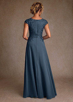 Azazie Christi Mother of the Bride Dresses Neptune A-Line Lace Chiffon Dress image2