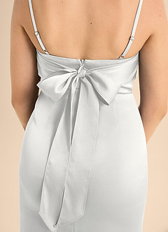 Azazie Mai Junior White A-Line Sweetheart Neckline Stretch Satin Dress image6