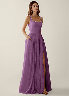 Megan Wisteria Lace A-line Prom Dress image4