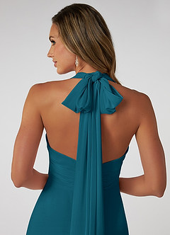 Azazie Fifi Bridesmaid Dresses Ink Blue A-Line Strapless Chiffon Convertible Dress image4