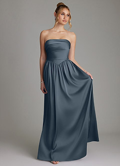 Azazie Zena Bridesmaid Dresses Twilight A-Line Strapless Stretch Satin Dress image4