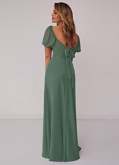 Barbie ♥ Azazie Bridesmaid Dresses Chiffon A-line Dress with Puff Sleeves image3