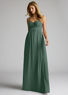 Azazie Llana Maternity Bridesmaid Dresses A-Line Chiffon Floor-Length Dress image3