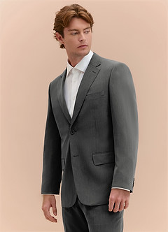 front William Charcoal Comfort Blend Suit Jacket