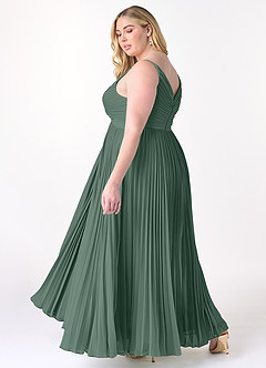 Azazie Raychelle Bridesmaid Dresses Sea Moss A-Line V-Neck Chiffon Dress image10