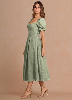 Lanthe Agave Green Midi Dress image5