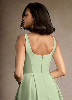 Mariea Dusty Sage Pleated Midi Dress image4