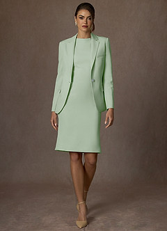 front Kennedy Dusty Sage Vestido estruturado com elastano