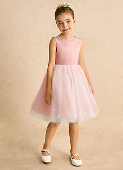 Azazie Esme Robe Demoiselle D'honneur Fillette Robe Princesse en Tulle Arc Rosette image7