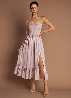 Floria Soft Pink Midi Dress image3
