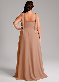 Azazie Debra Bridesmaid Dresses Champagne Rose A-Line with Pockets Chiffon Convertible Dress image9
