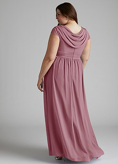 Azazie Organa Bridesmaid Dresses Vintage Mauve A-Line Pleated Chiffon Dress image10