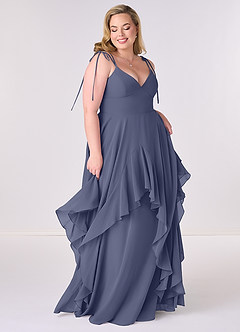 Barbie ♥ Azazie Bridesmaid Dresses Stormy A-Line Bow Chiffon Dress image6