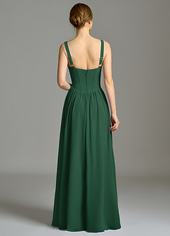 Azazie Porscha Bridesmaid Dresses Dark Green A-Line Sweetheart Neckline Chiffon Dress image6