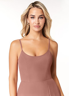 Azazie Moira Bridesmaid Dresses Cedar Rose A-Line Scoop Chiffon Dress image6