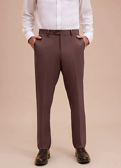 front Ethan Espresso Refined Weave Dress Pants