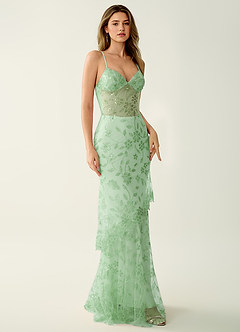 Fayerosa Sage Beading Sequin Embroidery Prom Dress image4