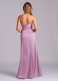 Azazie Sabrine Final Sale Wisteria A-Line Sweetheart Neckline Stretch Satin Dress image2