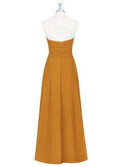 Azazie Arabella Allure Bridesmaid Dresses Butterscotch A-Line Sweetheart Neckline Chiffon Convertible Dress image9