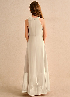 Azazie Boop Girls Formal Abiti da Ragazza di Fiori Abito A-Line in Chiffon Fiocco Champagne image2