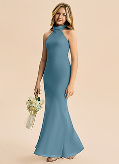 Azazie Velli Junior Klä av Sjöjungfru i Chiffong Hög hals image4