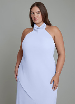Azazie Velli Abiti da Damigella Abito Sirena in Chiffon Collo alto Ghiaccio image9
