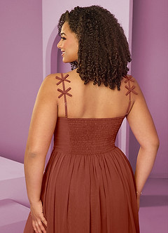 Barbie ♥ Azazie Bridesmaid Dresses Auburn A-Line Pleated Chiffon Dress image9