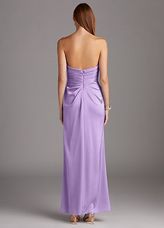 Azazie Lexie Final Sale Lilac Sheath Strapless Stretch Satin Convertible Dress image3