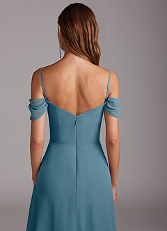 Azazie Marley Bridesmaid Dresses Bermuda A-Line Off the Shoulder Chiffon Convertible Dress image9