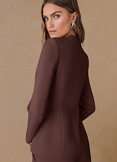 front Elara Expresado Blazer a medida de tejido refinado