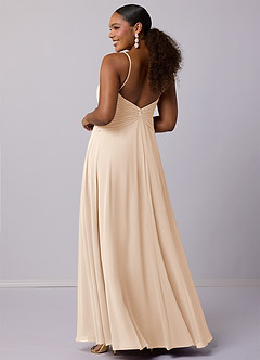 Barbie ♥ Azazie Brautjungfernkleider A-Linie Chiffon Kleid Alabaster Weiß image8