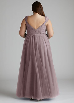 Azazie Luxi Bridesmaid Dresses Dusk A-Line Pleated Tulle Dress image10