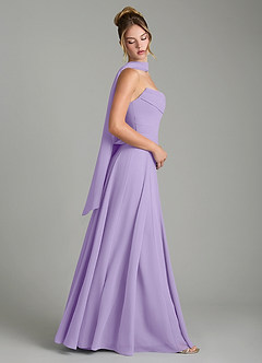 Azazie Gabriela Bridesmaid Dresses Lilac A-Line Corset Chiffon Dress image3