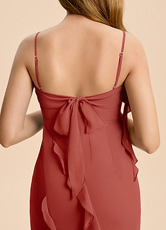 Azazie Phoebe Junior Klä av Tubklänning i Chiffong Rynkad image6