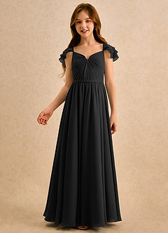 Azazie Meimei Girls Formal Flower Girl Klänningar Klä A-Line i Chiffong Plisserad image3