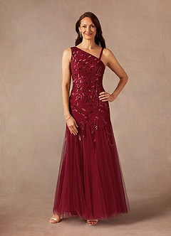 Azazie Backley Mère de la mariée Robes Robe Sirène en Paillettes Cabernet image2