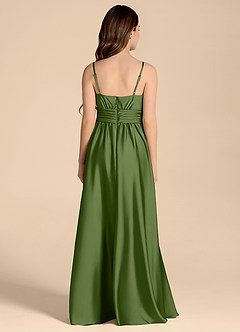 Azazie Catalina Junior Juniper A-Line Sweetheart Neckline Stretch Satin Dress image2