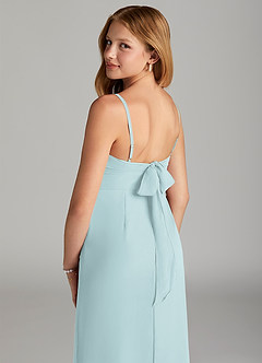 Azazie Mai Junior Mist Sheath Pleated Chiffon Dress image6