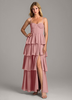 Azazie Alanna Bridesmaid Dresses Dusty Rose A-Line Sweetheart Neckline Chiffon Dress image3