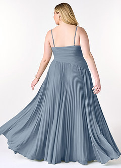 Azazie Vini Bridesmaid Dresses Twilight A-Line V-Neck Pleated Chiffon Dress image9