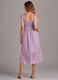 Azazie Deb Bridesmaid Dresses Wisteria A-Line with Pockets Chiffon Convertible Dress image6