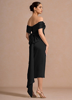 Andrea Black Midi Dress image6